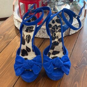 Jessica Simpson Royal Blue Platform Heels